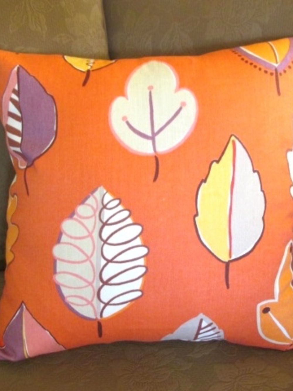 Fall Themed Rusty Color Pillowcases, Set of 2